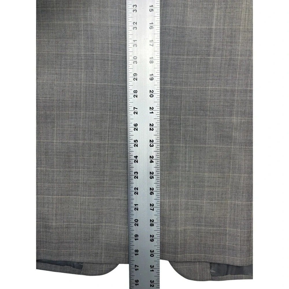 Jos A Bank 40R 34x32‎ Black White Glen Plaid 2pc Pant Suit Signature Collection